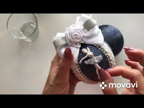 Как я обтягиваю шар бархатом ?. Елочная игрушка своими руками ???