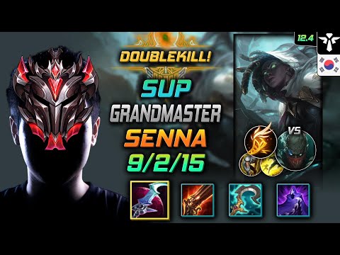GrandMaster Senna Support vs Pyke - 천상계 서폿 세나 월식 기발 - LOL KR 12.4
