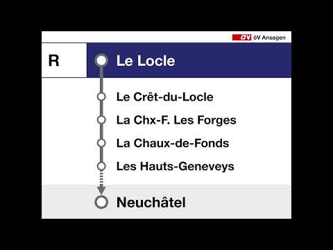 annonces CFF • R/RE • Le Locle – La Chaux-de-Fonds – Neuchâtel (mit neuer Haltestelle «Les Forges»)