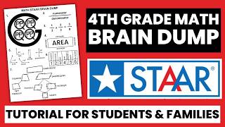 4th Grade Math STAAR Brain Dump Tutorial Video for Students & Familie
