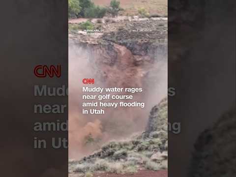 Muddy water rages near golf course amid heavy flooding in Utah