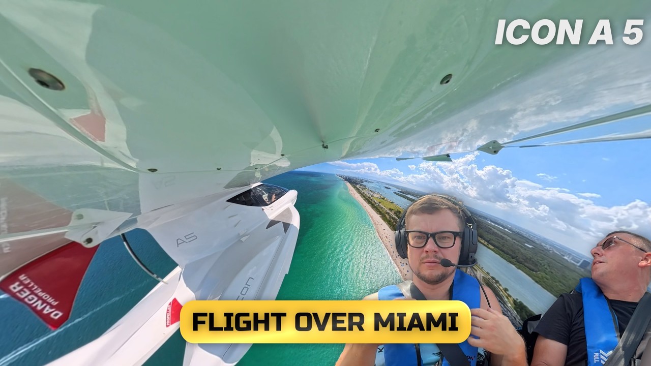 OCEANIC ICON A5 FLYING OVER MIAMI