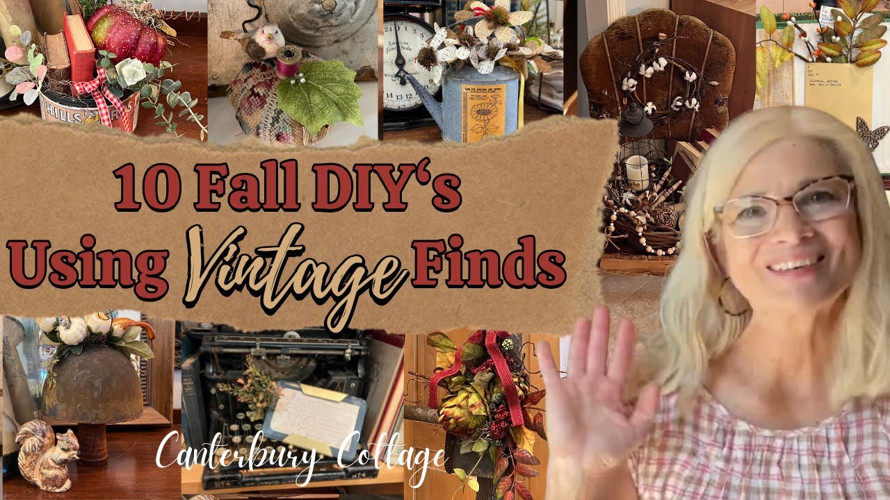 Fall DIY Decor Using Thrifted and Vintage Finds/Cozy Rustic Fall Decor