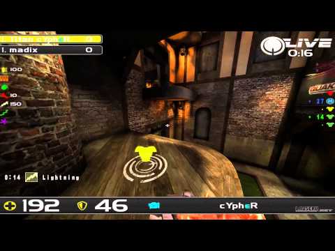 cypher vs madix - DreamHack Winter 2013 Group B Round 3 (Quake Live VOD)
