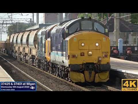 37425 & 37401 at Wigan - 16th August 2023