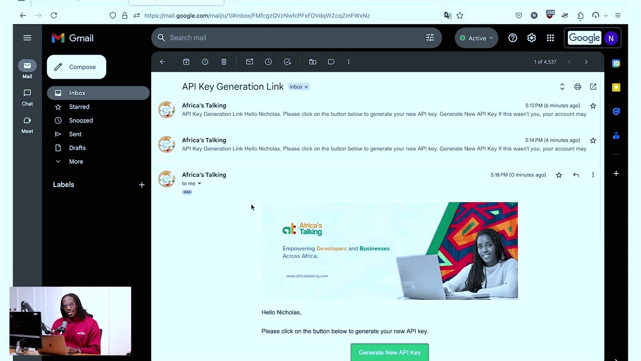 How to Generate API Keys on Africa's Talking Platform | Nicholas Ngatia Walkthrough