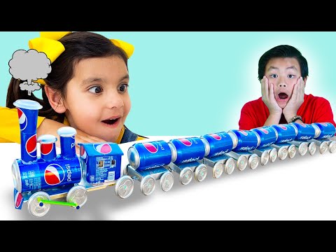Ellie & Alex Recycled Can Train Adventure | Fun & Eco-Friendly Playtime