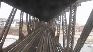 preview picture of video 'Amtrak Texas Eagle Crossing St Louis Bridge'