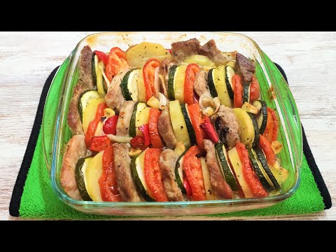 Solomillo de cerdo al horno con verduras