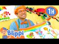 Blippi S Creative Corner Rainbow Spin Art ️ BEST OF BLIPPI TOYS Educational Videos For Kids