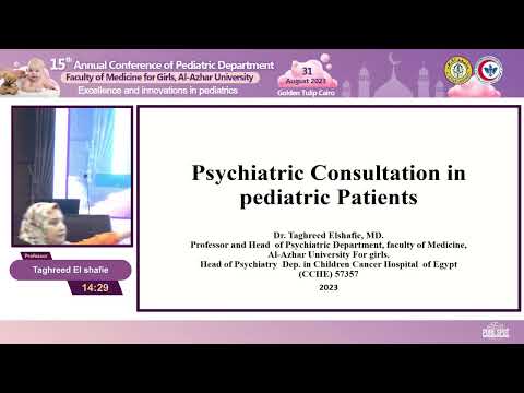 Psychiatric Consultations in Pediatric patients Dr Taghreed Elshafi