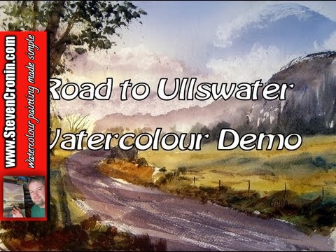 Road to Ullswater watercolour painting demo