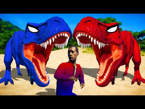 Tyrannosaurus Rex Color Pack & LVL 40 vs Spiderman I-Rex, Venom Carnotaurus - JWE