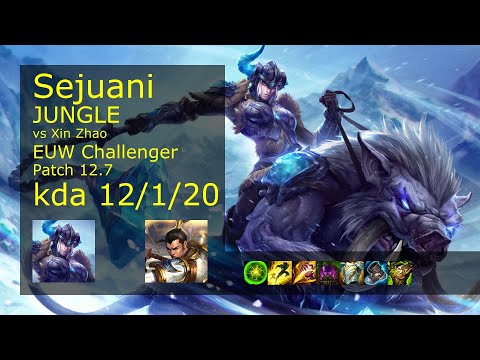Sejuani Jungle vs Xin Zhao - EUW Challenger 12/1/20 Patch 12.7 Gameplay