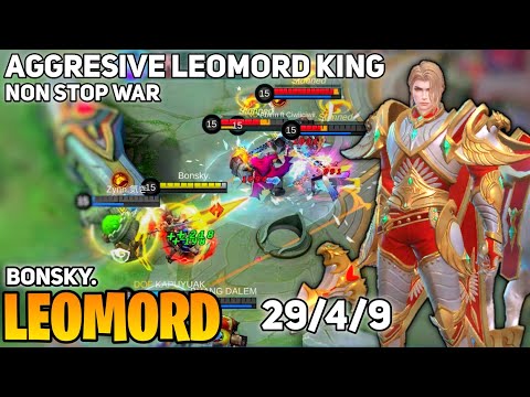 29 Kill! Leomord King Aggressive Gameplay [Former Top 1 Global Leomord] By Bonsky. - Mobile Legends
