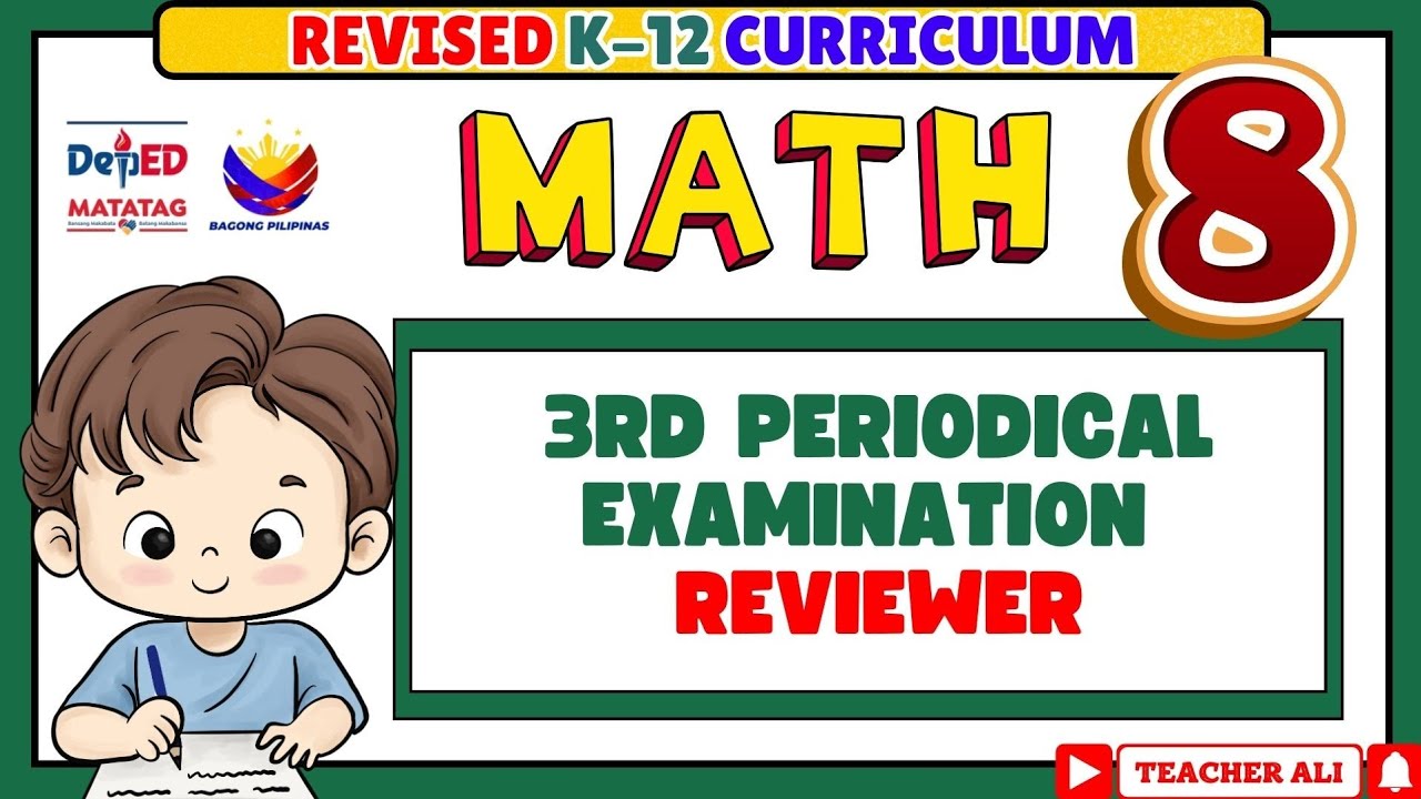 GRADE 8 MATH 8 QUARTER 3 THIRD PERIODICAL TEST REVIEWER -REVISED K-12 #reviewer #exam #test 