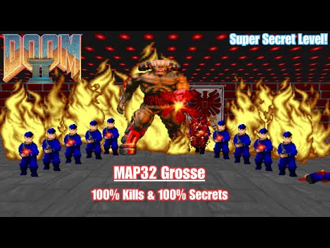 Nazi Cyberdemon - Doom 2 Walkthrough UV 100% - MAP32 Grosse (secret level)