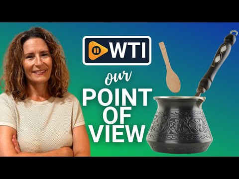 Copper Turkish Greek Arabic Coffee Pot with Wooden Handle (4 servings) Cezve Ibrik Briki Stovetop Coffee Maker (Includes Wooden Spoon) Antique Copper - WTI product video review