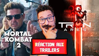 Reaction aux Trailers de Mortal Kombat 2 et Tron Ares !!!