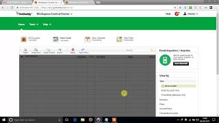 how to create or setup a workspace email account in Godaddy