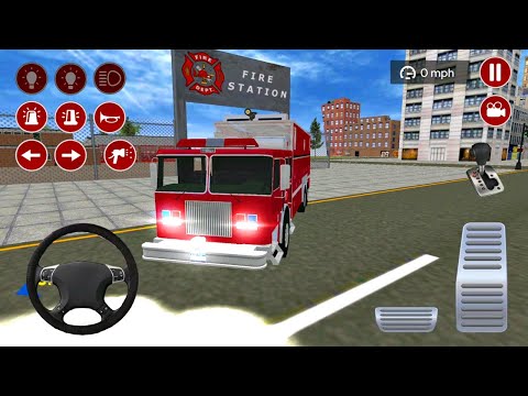 Real Fire Truck Driving Simulator 2021- US Emergency Truck Rescue Driver - Android Gameplay