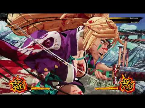 Bloody fight，  Hanzo VS Baiken，Samurai Shodown