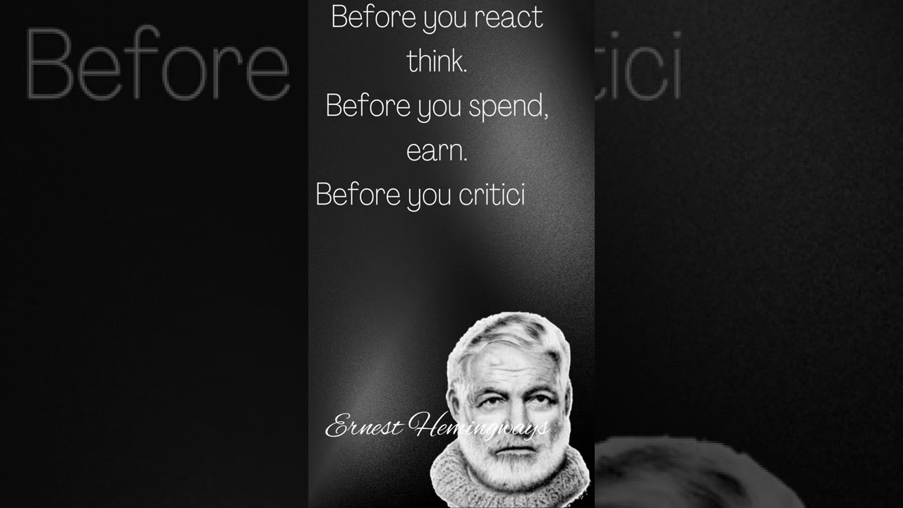 Before you react think.