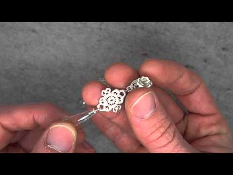 Brigitte Adolph - Long Silver & Crystal Lace Earrings - ORRO Contemporary Jewellery Glasgow