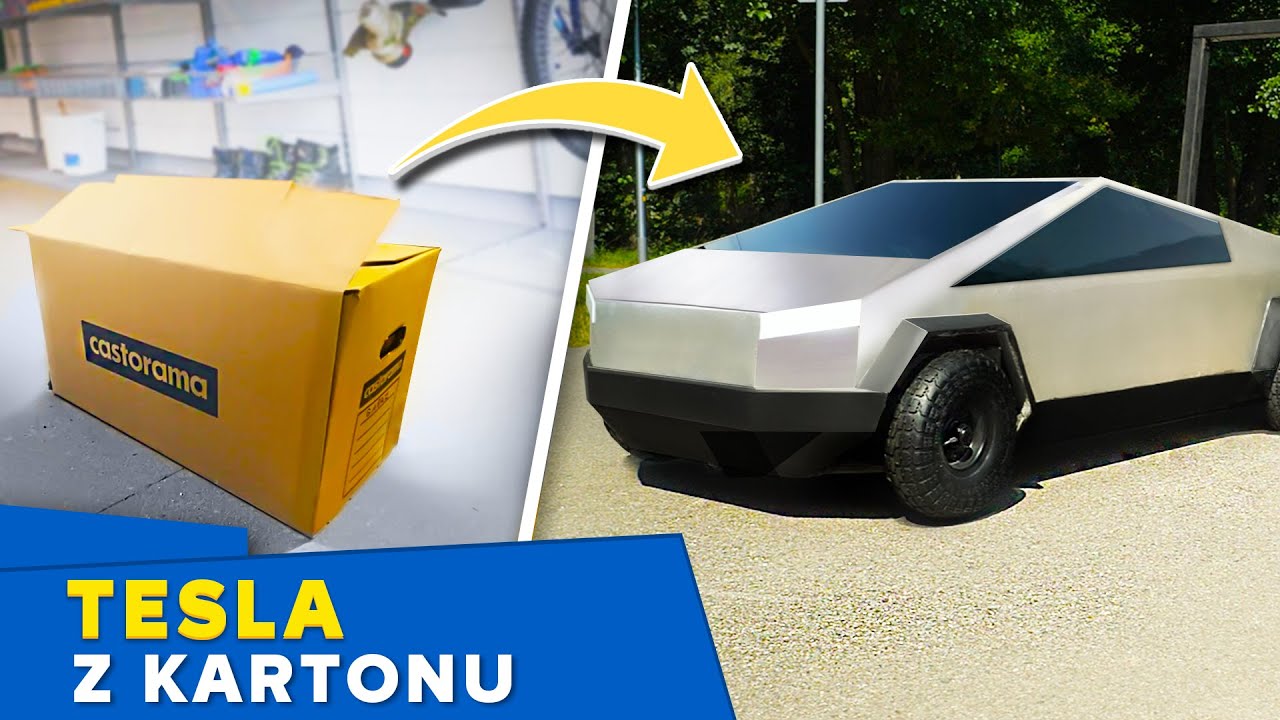 Zrobiliśmy mini Tesla Cybertruck z kartonu