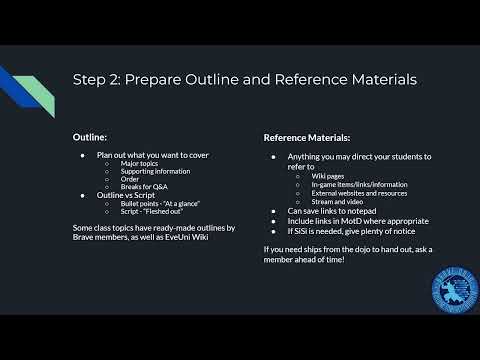 Teaching Dojo Classes 101 - Nater Ormand - Eve Online - December 2022