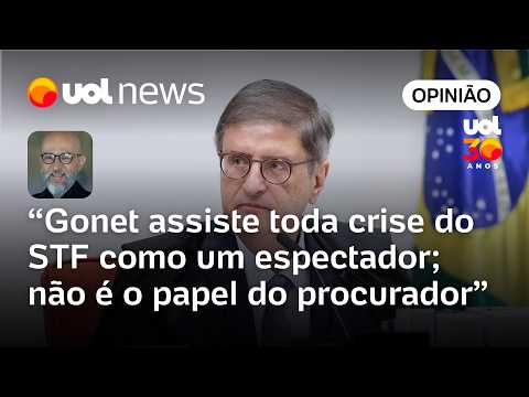 Paulo Gonet assiste toda crise do STF como um espectador; não é o papel do procurador, Josias