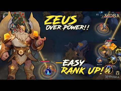 Best Hero to RankUp Faster!! [Vision is the Key to Win?] Zeus Support Gameplay - AutoChess Moba!
