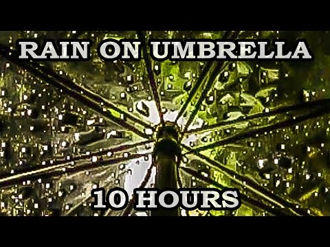 Relaxing Rain Sound Under Umbrella - 10 Hours Video