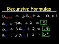 Recursive Formulas For Sequences