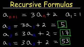 Recursive Formulas For Sequences