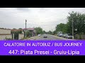BUS JOURNEY STB Bucureşti Bucharest 447 Piaţa Presei Gruiu Lipia
