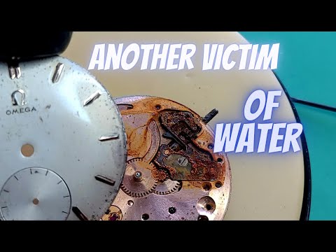 very rusty OMEGA watch Restoration #omega #restoration  #watchservice
