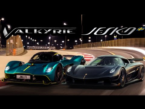 Koenigsegg Jesko VS. Aston Martin Valkyrie Track Battle! | Top Gear Test Track Comparison