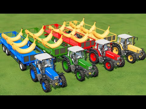 BANANA TRANSPORTING BY FENDT TRACTORS IN FS22 | FARMING SIMULATOR 22 |