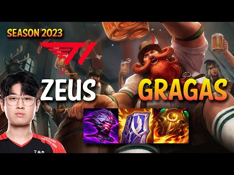 T1 Zeus GRAGAS vs K'SANTE Top - KR Ranked