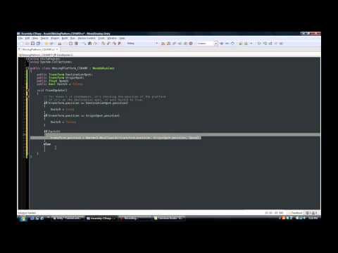 Unity Scripting Tutorial 9 Moving Platforms