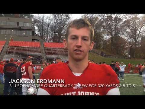 Post-Game Interviews w/SJU's Erdmann, Gillach & Westby - 2017 Gustavus