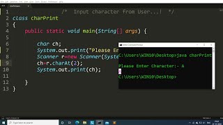 Java program to take Character input from User | Learn Coding