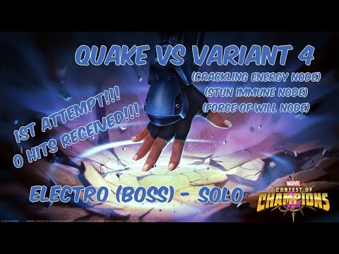 Quake vs Electro Boss - Variant 4 - Waning Moon - Solo On 1st Attempt!!! (0 Hits!!!)