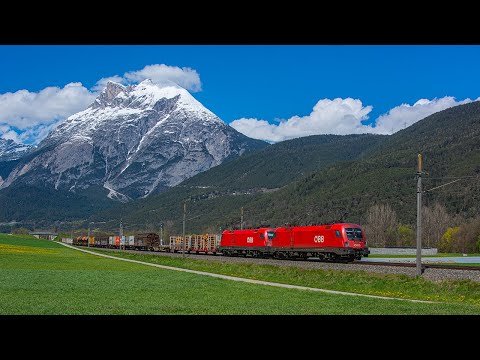 ÖBB Siemens 1116 271 + 1016 z towarowym,  Flaurling Austria #pociągi #railway #austria