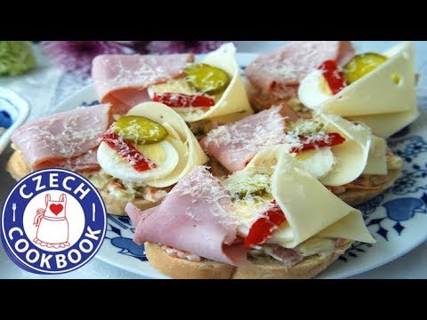 Open-Faced Fancy Sandwiches Recipe - Chlebíčky - Czech Cookbook