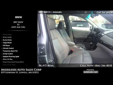 Used 2007 BMW X3 | MIDDLESEX AUTO SALES CORP, Lowell, MA - SOLD