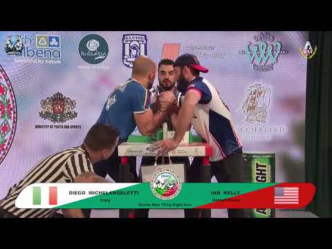 Michelangeletti Diego vs Kelly Ian | Up to 75 kg | XLVI WORLD ARMWRESTLING CHAMPIONSHIP | 2025
