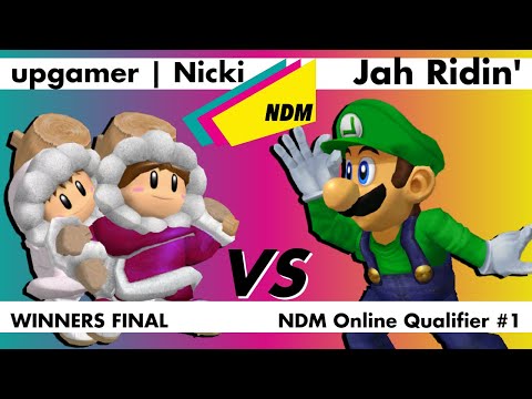 NDM Online Qualifier #1 Nicki (Ice Climbers) vs. Jah Ridin' (Luigi) Melee Winners Final
