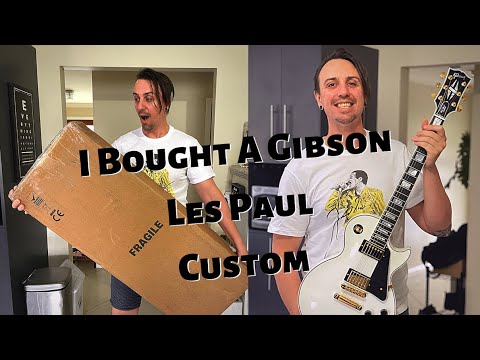Unboxing A Gibson Les Paul Custom in Alpine White - New Guitar Day